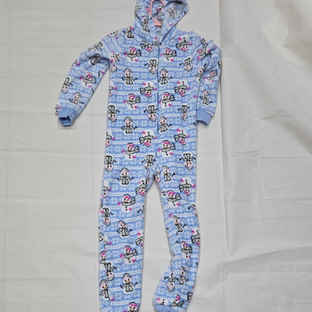 Charming Blue Kids Footie with Bear Design